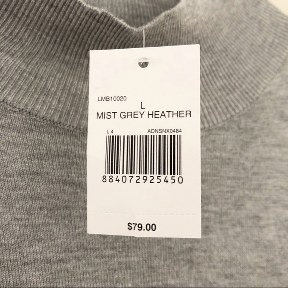 The Limited Mock Neck Ruffle Layer Hem Sweater {L} - Picture 7 of 8